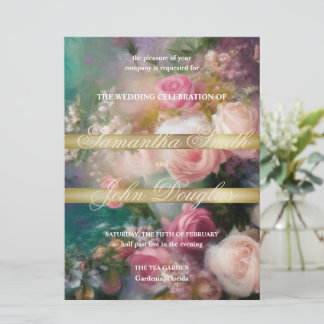 Carte Roses vintages Peints Dans Un Style Néerlandais An