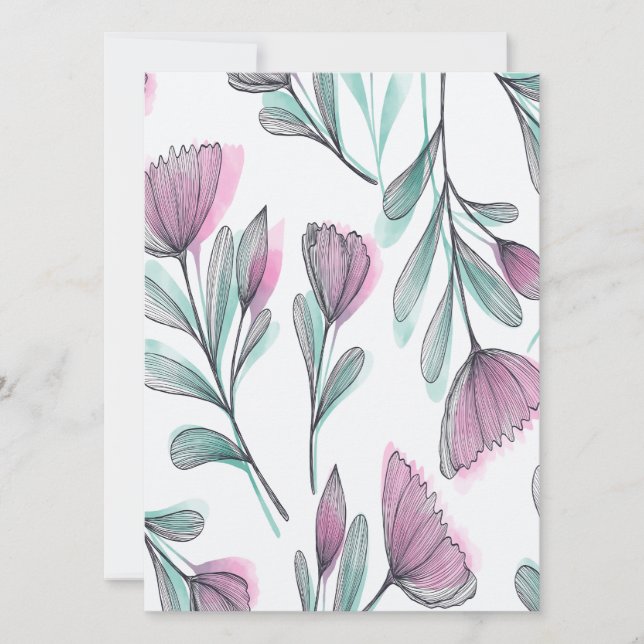 Carte Roses violets (Devant)