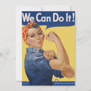 Carte Rosie la riveteuse patriotique vintage, nous pouvo
