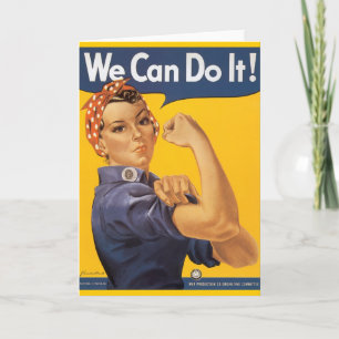 Carte Rosie le Riveter "Nous pouvons le faire"