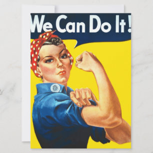 Carte Rosie le Riveter (Oeuvre D'Art Icône) (Nous Pouvon
