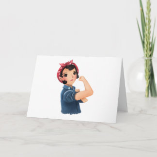 Carte rosie les femmes du riveter nous pouvons le faire!