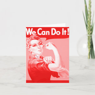 Carte Rosie rose le rivoir "nous pouvons le faire !"