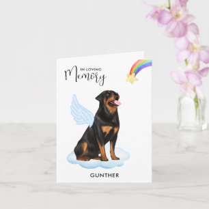 Carte Rottweiler Angel Chien Memorial Animaux Perdre la 