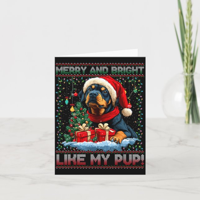 Carte Rottweiler Christmas Tree Decorations Dog Lover Xm (Devant)