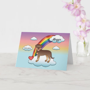 Carte Rottweiler Rouge Et Brun Mémorial Arc-En-Ciel De C