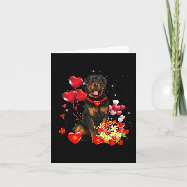 Carte Rottweiler Valentines Day Fun Chien Valentine Cade (Devant)