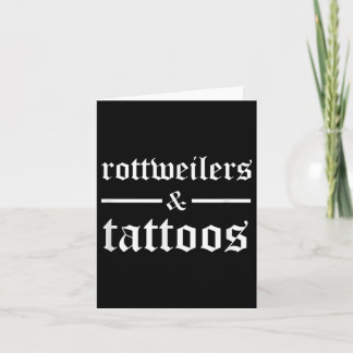 Carte Rottweilers Et Tatouages Drôle Propriétaire De Chi