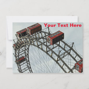Carte Roue de Prater personnalisable, Vienne, Autriche c