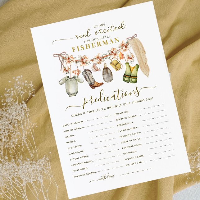 Carte Roue Rustique Excitée Pêche Baby Predictions Jeu (Créateur téléchargé)