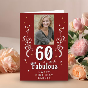 Carte Rouge 60 & Feuillage Fabuleux 60e Anniversaire Pho