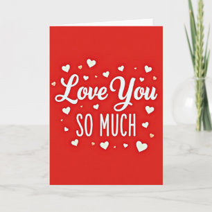 Carte Rouge Amour Romantique Vous Cœurs