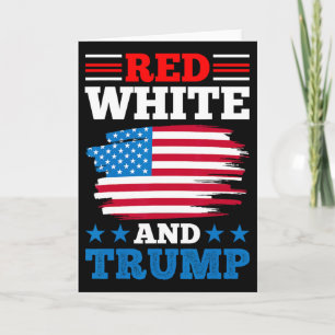 Carte Rouge Blanc Et Trump - Drapeau Américain Pro-trump