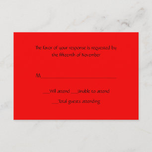 Carte rouge de réponse