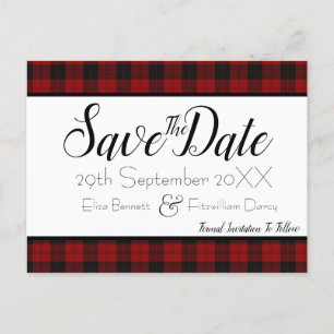 Carte rouge et noire Enregistrer la date