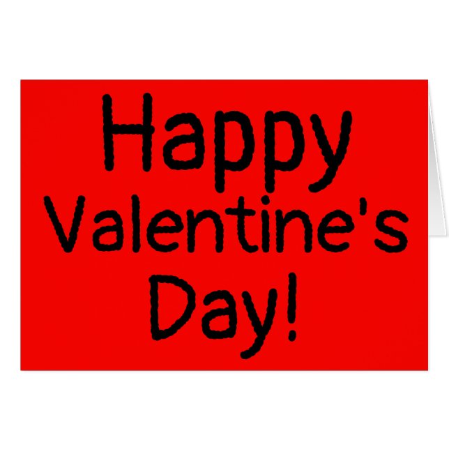 Carte rouge Heureuse Sainte-Valentin (Devant horizontal)