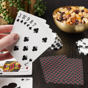 Carte rouge noir costume sur les cartes de jeu gri