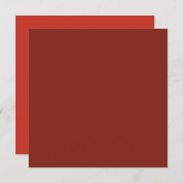 Carte Rouge profond automne saison automne couleur solid (Devant / Derrière)