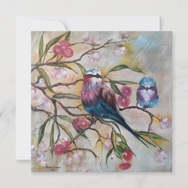 Carte Rouleau à poitrine Lilac avec bébé (Devant)