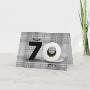 Carte rouleau de papier toilette 70e anniversaire sur pl