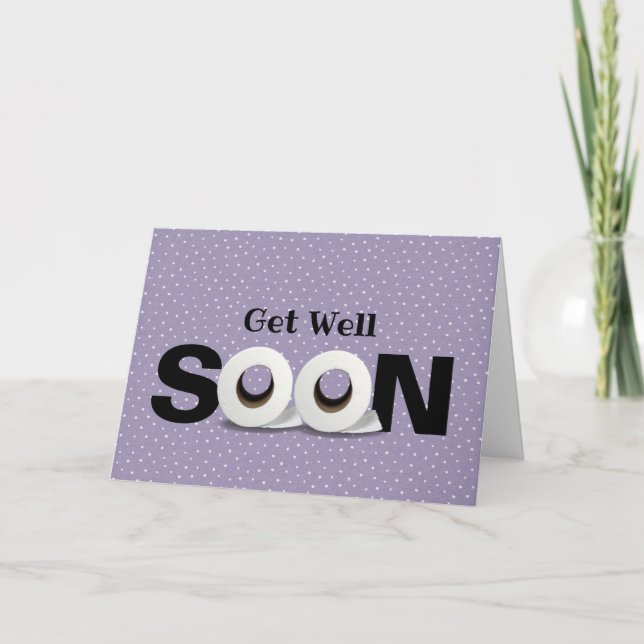 Carte Rouls de papier toilette Get Well (Devant)