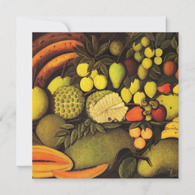 Carte Rousseau - Vie morte aux fruits exotiques, art raf (Devant)
