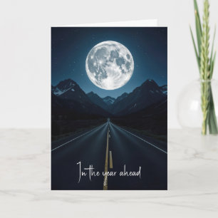 Carte Route de montagne lunaire d'anniversaire
