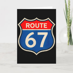Carte Route Rétro 67 Mème Six Sept Aura Énergie Numéro 6