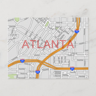 Carte routière Atlanta Peachtree