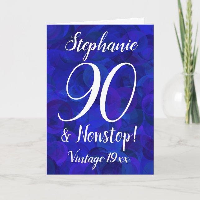 Carte Royal Blue 90 et Nonstop Customisé Anniversaire (Devant)