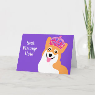 Carte Royal Corgi salutation personnalisée
