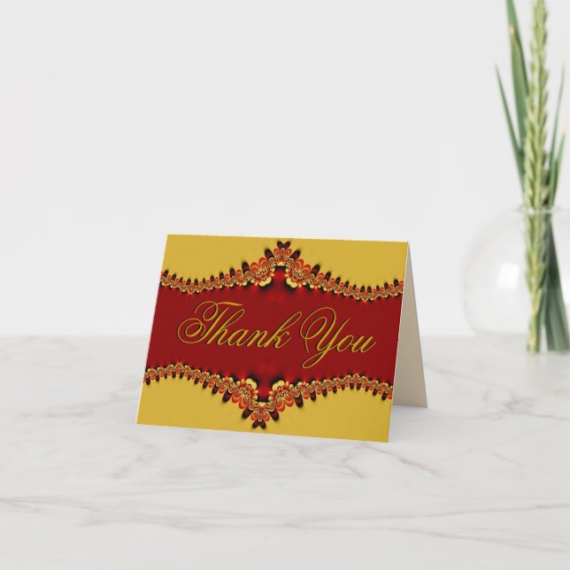 Carte Royal Satin Merci Rouge+Or (Devant)
