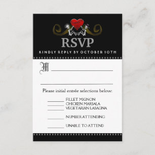 Carte RSVP 3,5x5 avec sélections de menu - Esquiss