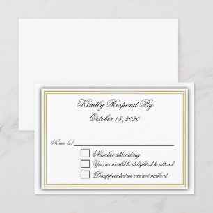 Carte RSVP 3D élégante