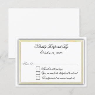 Carte RSVP 3D élégante