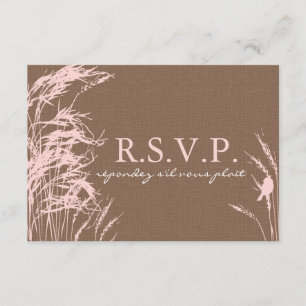 Carte RSVP A2 pour mariée d'automne douce