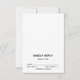 Carte RSVP à barres basses I