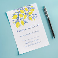 Carte RSVP à citron d'inspiration méditerranéenne