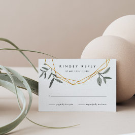 Carte RSVP à feuille d'olive