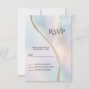 Carte RSVP Abstraite Iridescente moderne