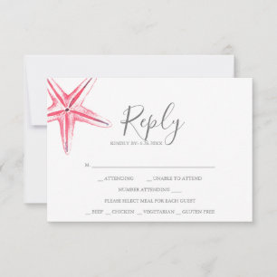 Carte RSVP Aquarelle