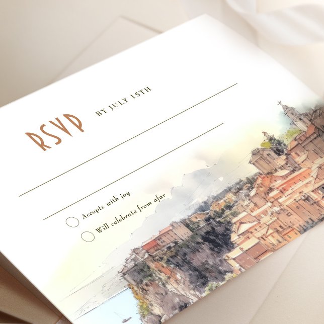 Carte RSVP Aquarelle Côte d'Azur France Riviera (Créateur téléchargé)