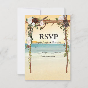 Carte RSVP Arbour Mariage Plage