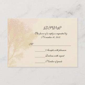 Carte RSVP Arbres Automnes