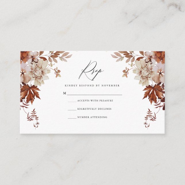 Carte RSVP automne (Devant)