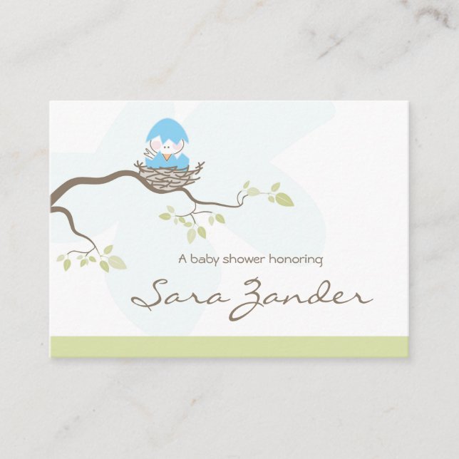 Carte RSVP baby shower (Devant)