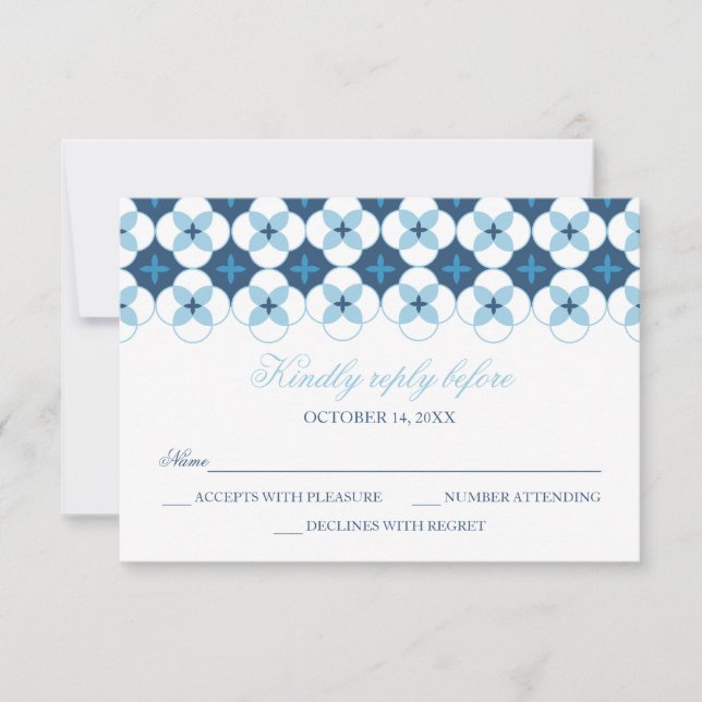 Carte RSVP - Baptême, Invitation Christening - Gar (Devant)