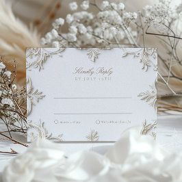 Carte RSVP baroque pour Mariage
