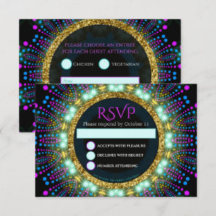 Carte RSVP Bat mitzvah super Lumière Noire