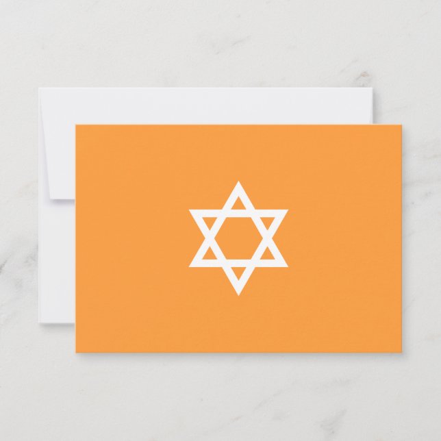 Carte RSVP bleu Mitzvah Star Shopping (Devant)